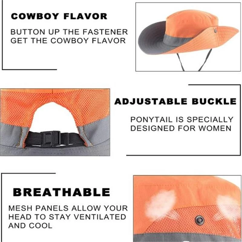 Ponytail Sun Hat With Uv Protection