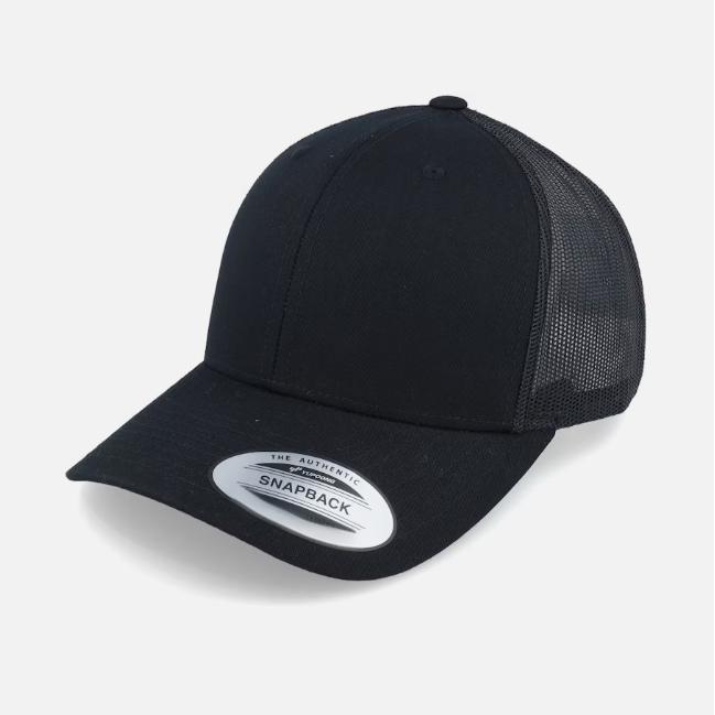 Vintage Black Snapback Trucker Hat